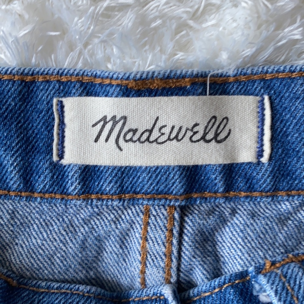 Madewell mini skirt stretch denim A-line size 25 - Picture 5 of 10